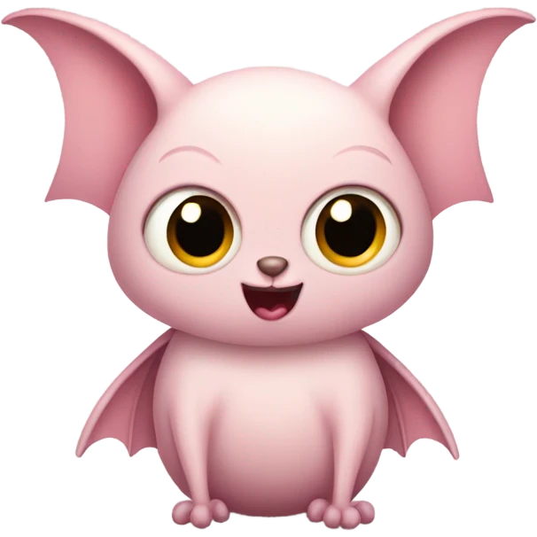 light pink fluffy bat emoji