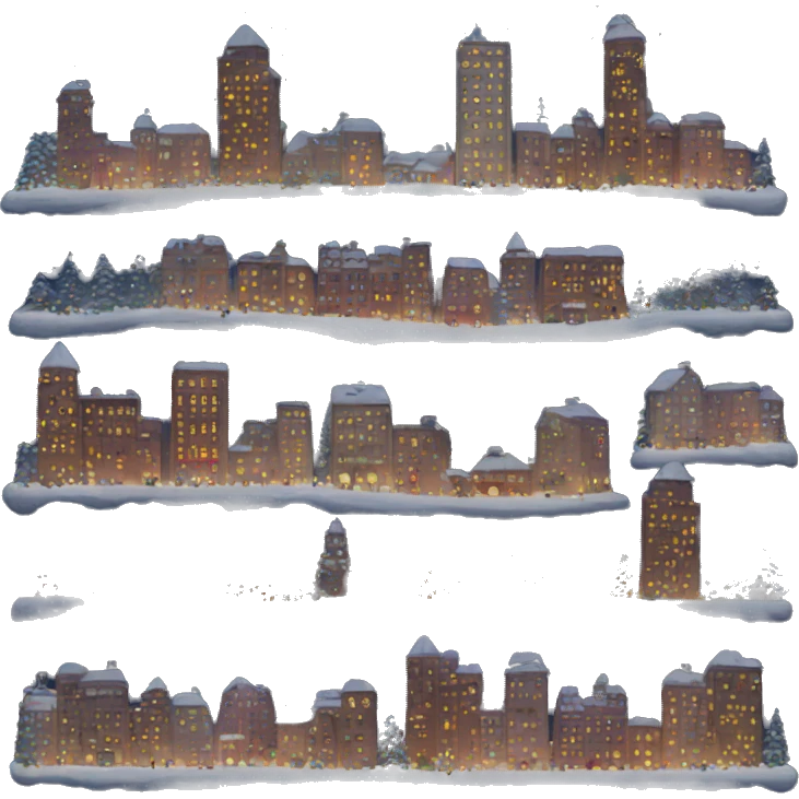 City lights for christmas emoji
