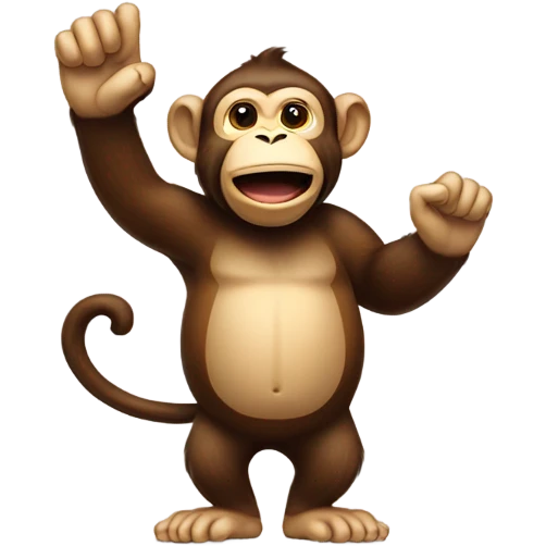 monkey holding up the middle finger emoji