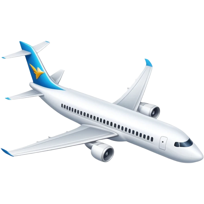 Commercial passenger airplane with wings emoji