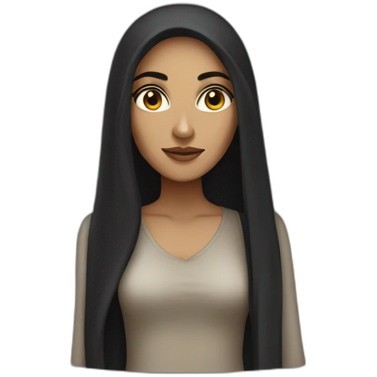 Dark and mysterious Arab woman, skinny, dark hair emoji