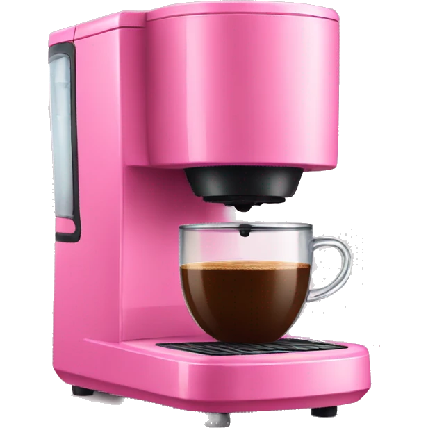 Pink coffee maker emoji