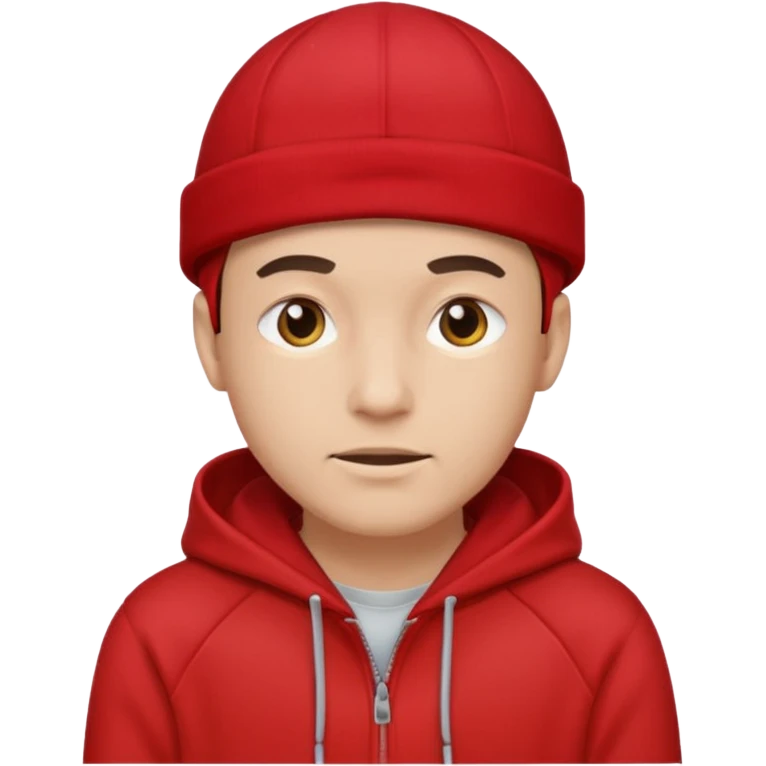 man with red cap and hoodie emoji