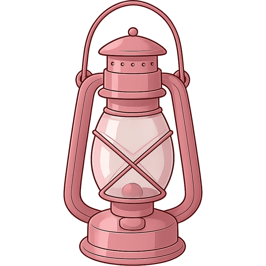 pink lantern, digital illustration emoji