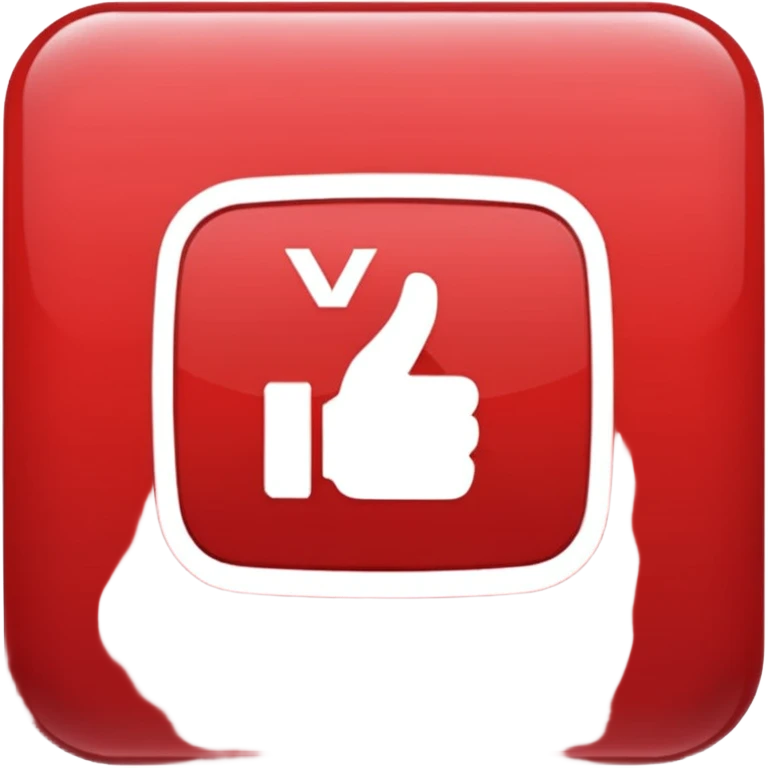 Classic red youtube logo button emoji