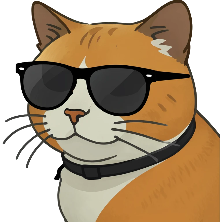 Cat with sunglasses emoji