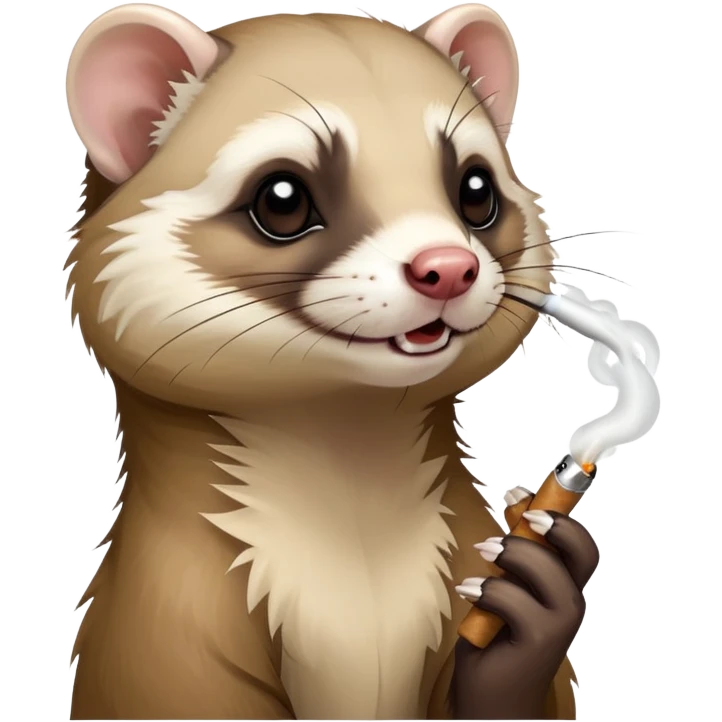 Ferret smoking a joint  emoji