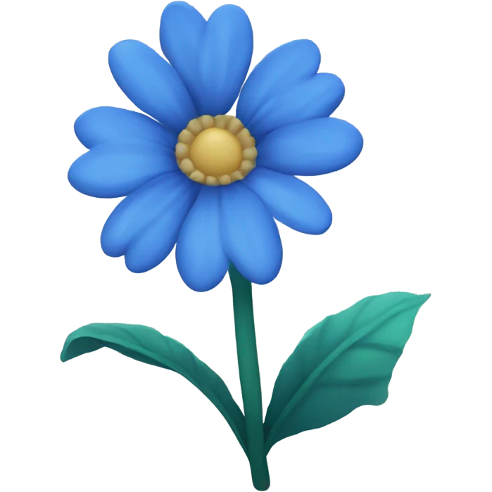 Blue flower  emoji