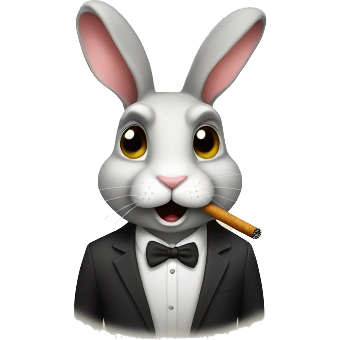 Bunny smoking emoji