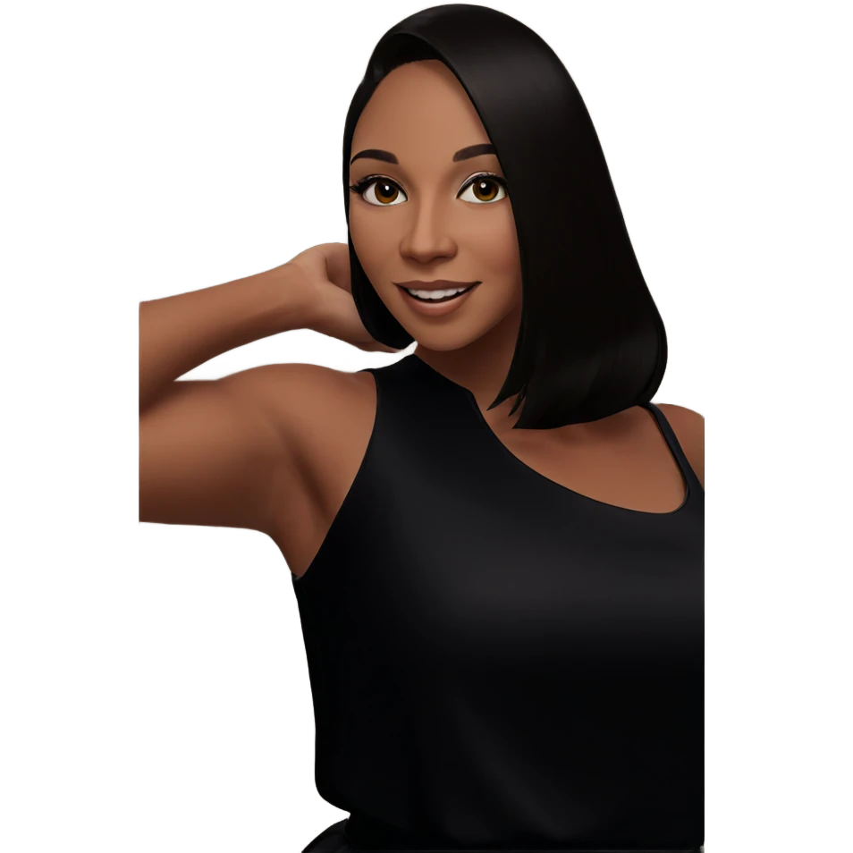 smiling girl in stylish dress emoji