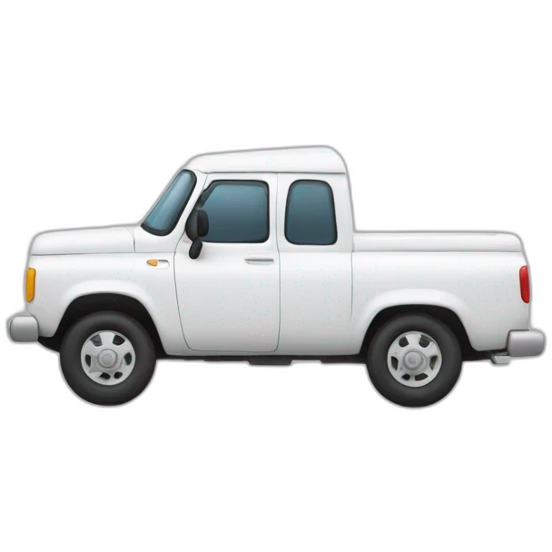 Un homme avec une moustache dans une camionette blanche emoji