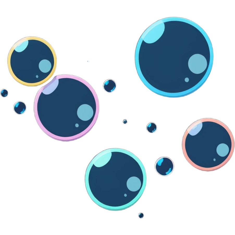 white soap bubbles emoji