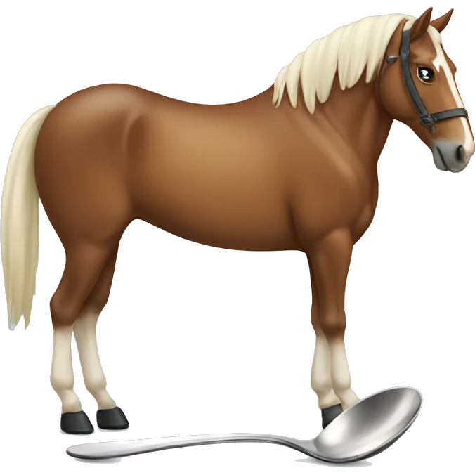 Horse with spoon  emoji
