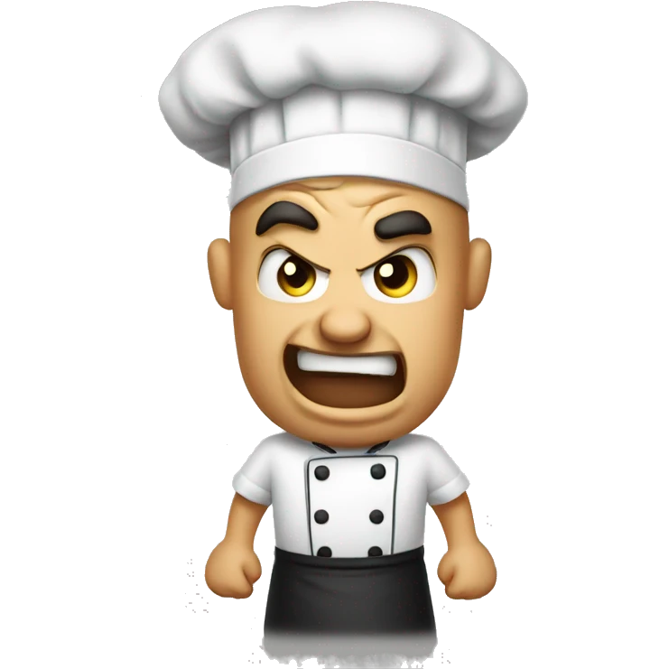 Angry chef yelling emoji