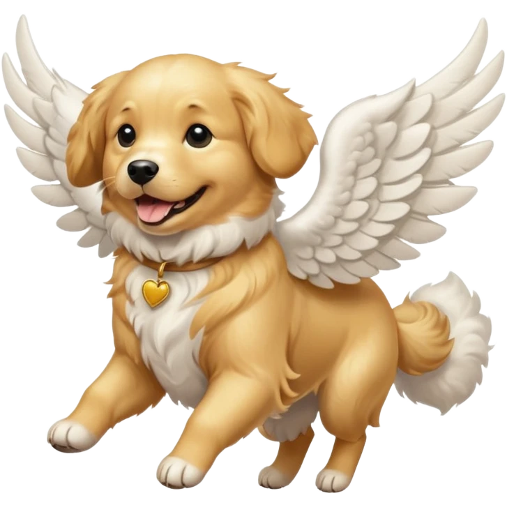 A dog with wings flying  emoji