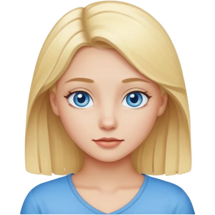 blonde girl with blue eyes emoji