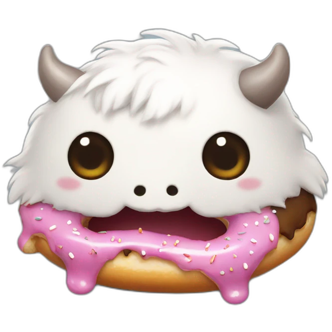poro from lol eating donut emoji