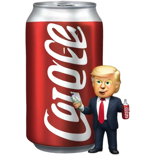 Donald trump with Diet Coke emoji