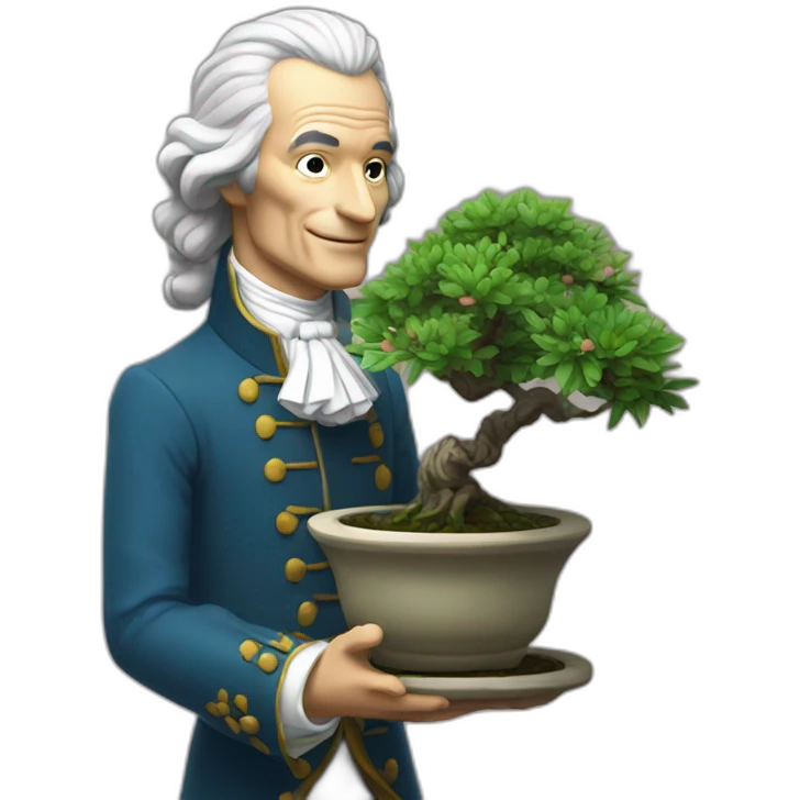 Voltaire holding a bonsai emoji