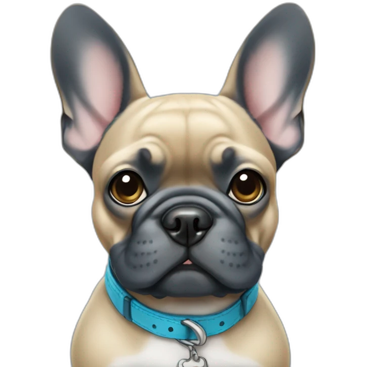 blue frenchie emoji
