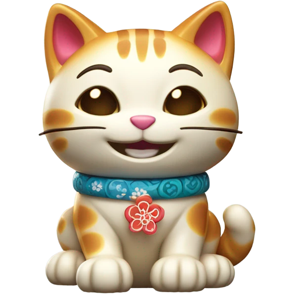 Lucky cat emoji