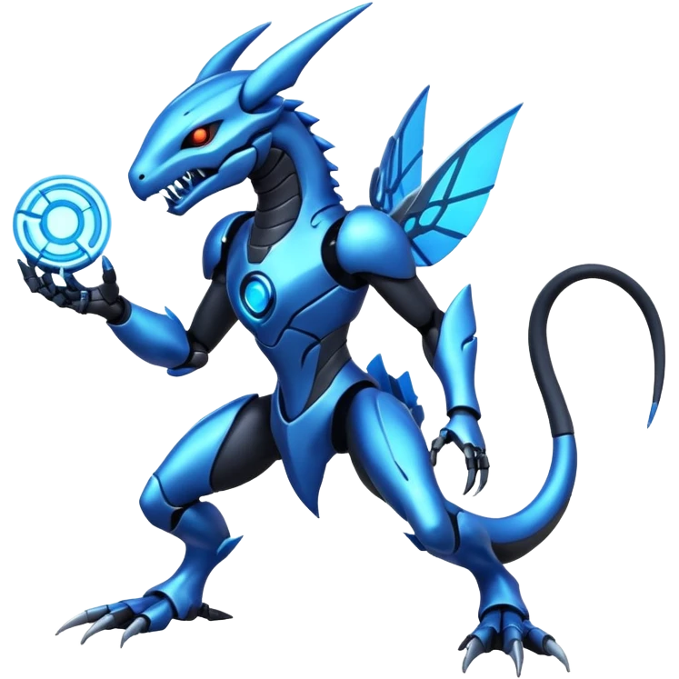 Modern Cyber Lombax-Fakémon-creature, full body emoji