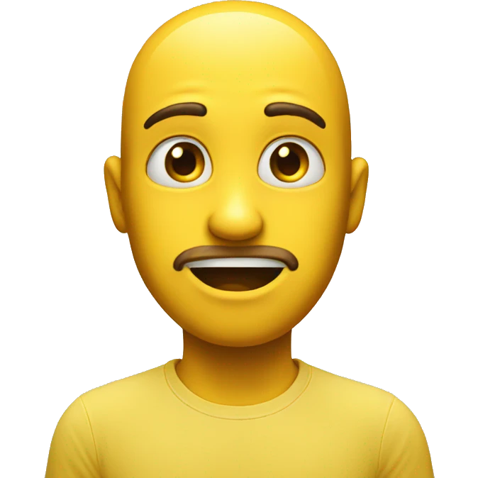 yellow emoji looking to the side with a straight face  emoji