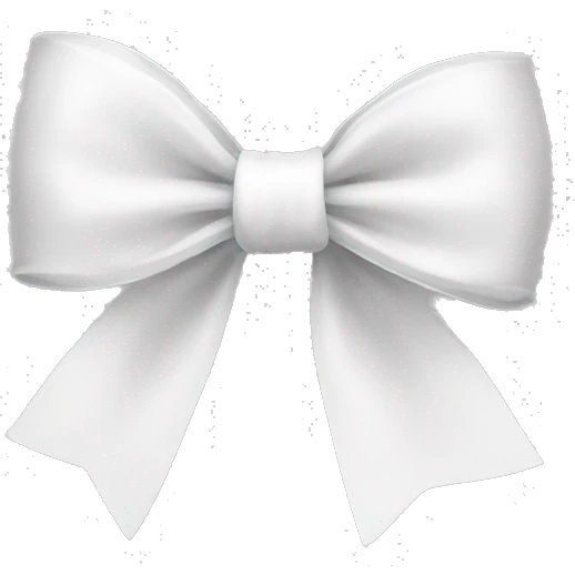 a white bow emoji