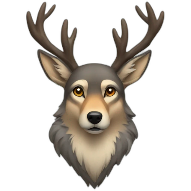 wolf deer  emoji