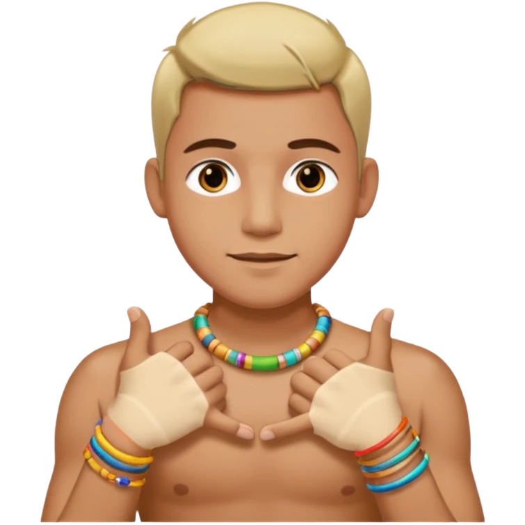 Cute colorful manny bangles just on the hand emoji