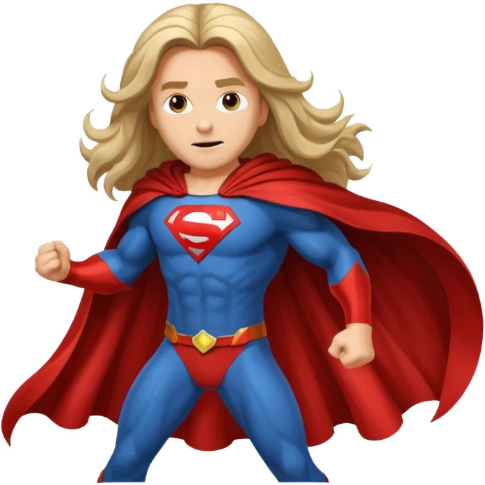 Superhero long hair  emoji