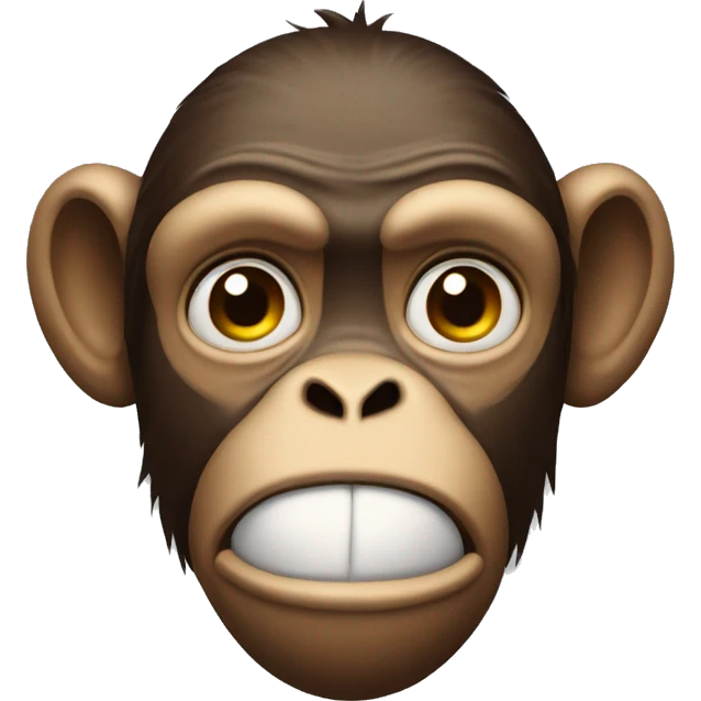 a monkey with a confused look emoji