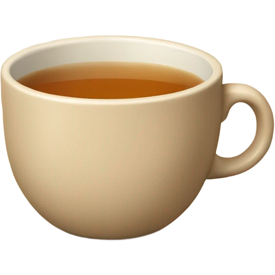Tea in a beige cup emoji
