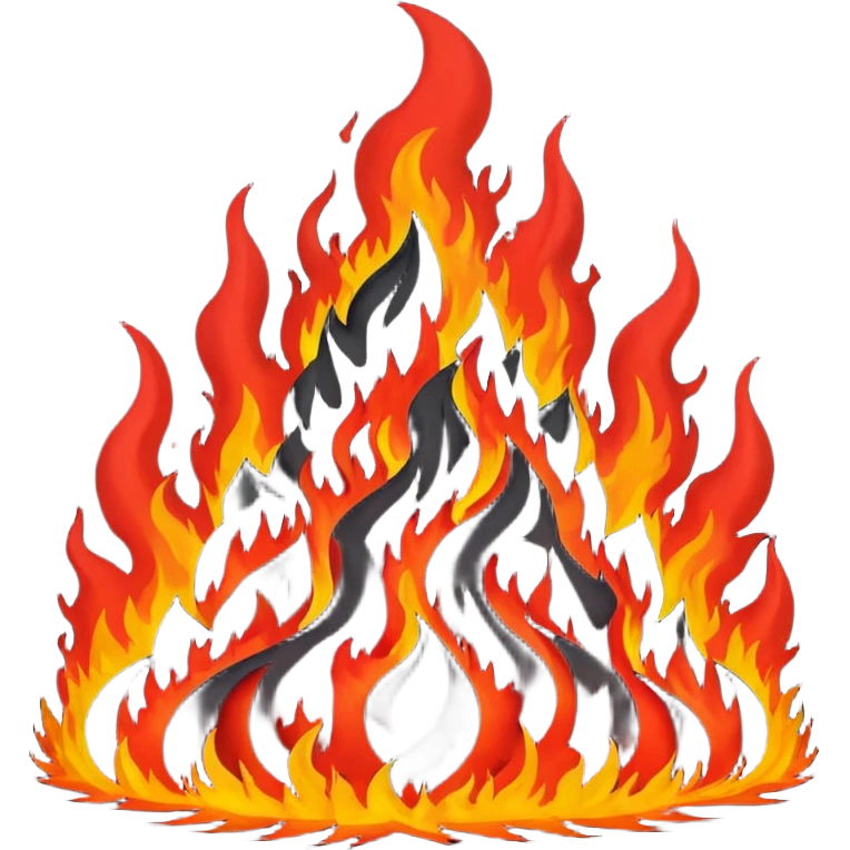 hell view with Red and black with fire, devily emoji