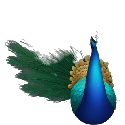 peacock feather emoji