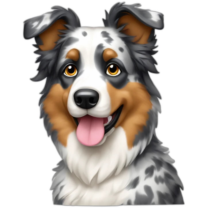 Berger australien bleu merle emoji