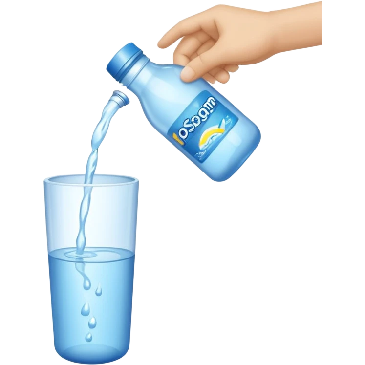 pouring out a bottle of water emoji