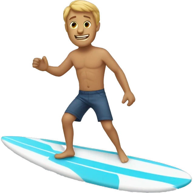 Man on surfboard  emoji