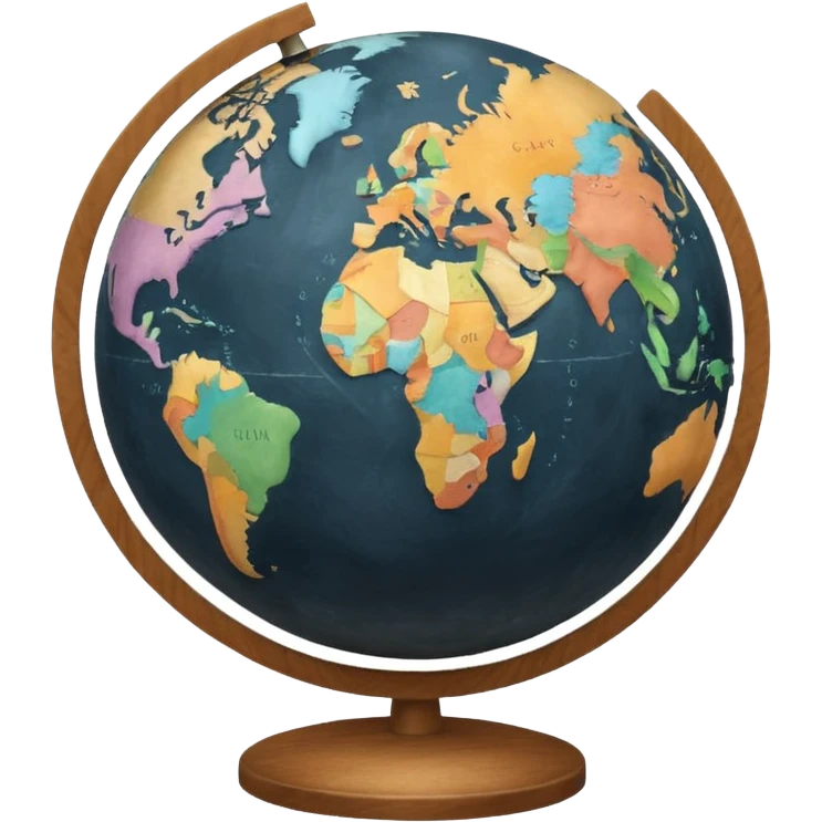 globe on chalkboard emoji