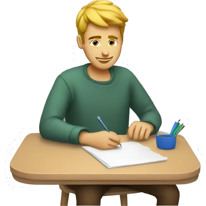 guy writing script  emoji