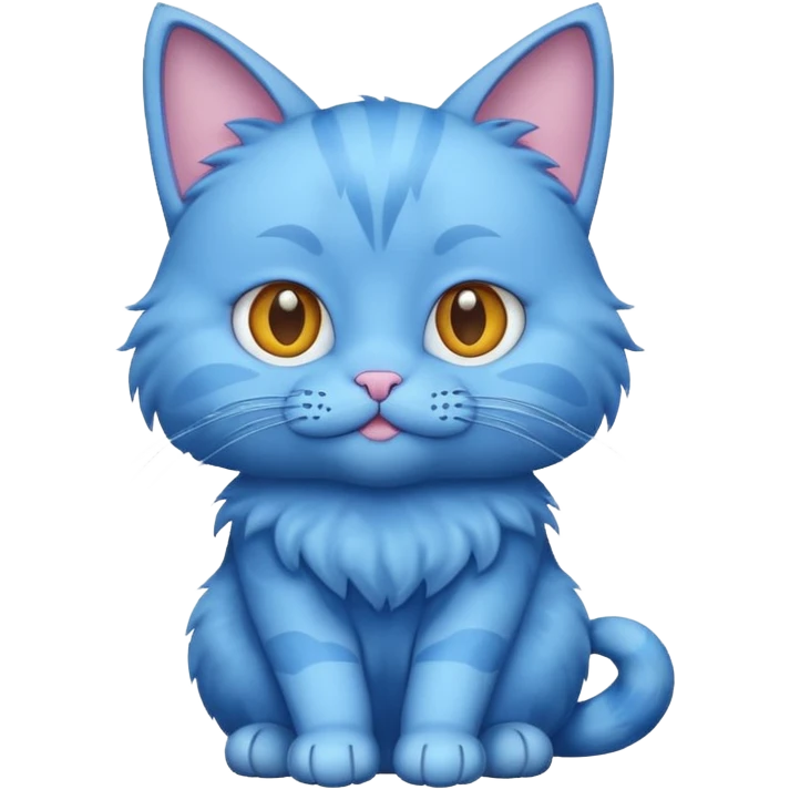 Blue cat emoji