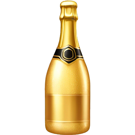 golden champagne bottle emoji