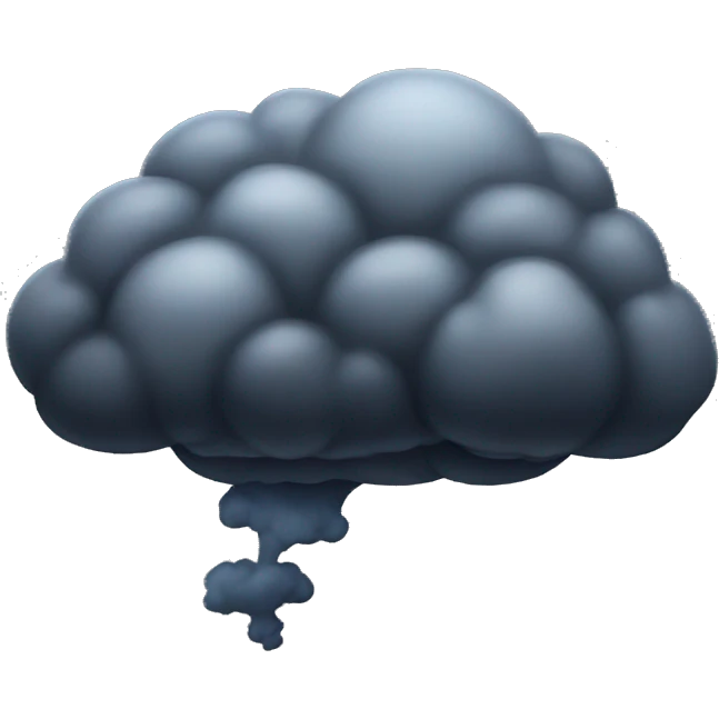 dark cloud on Brain  emoji