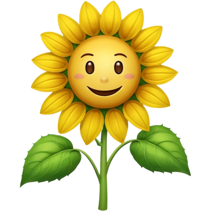 a picture of the sunflower from Plants vs. Zombies emoji