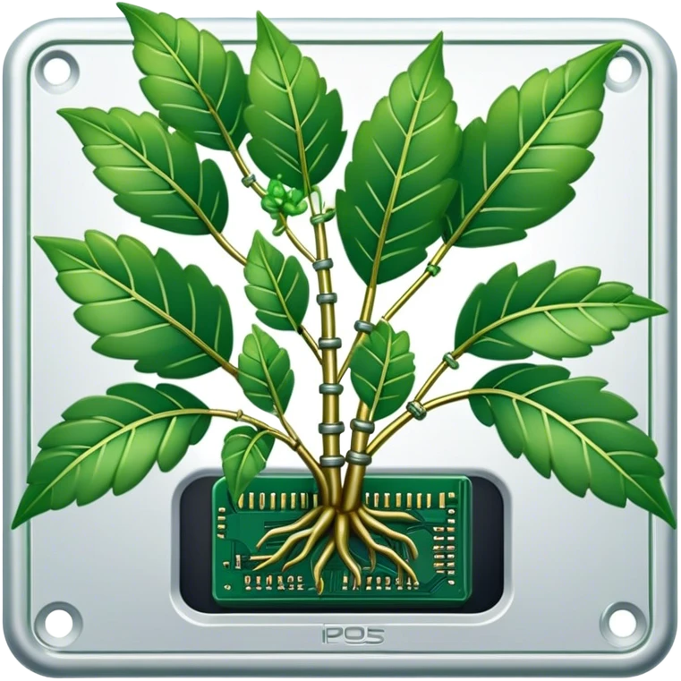 plant that grows from microchip emoji