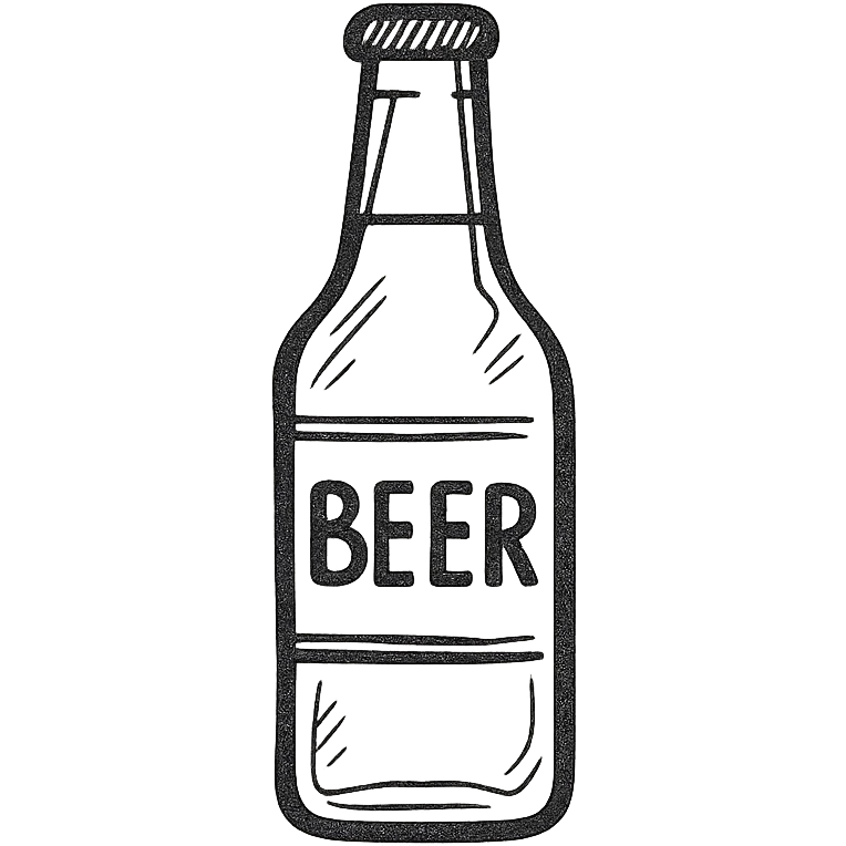 A bottle of beer emoji