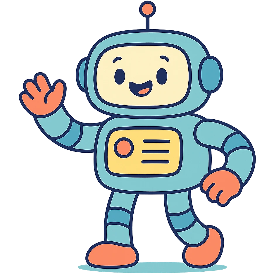 friendly robot emoji