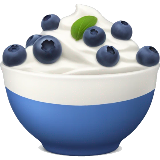 yogurt and blueberries bowl emoji