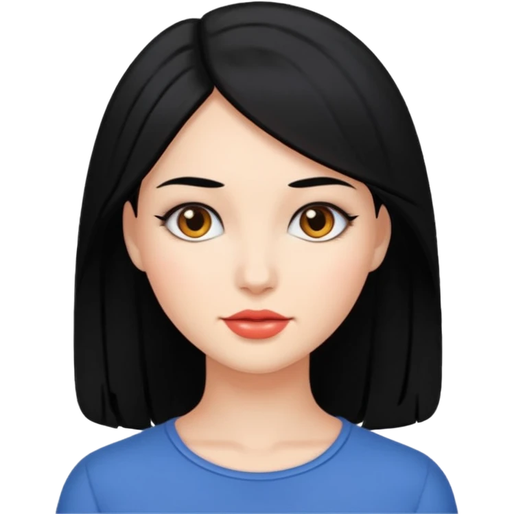 Beautiful woman with black hair emoji