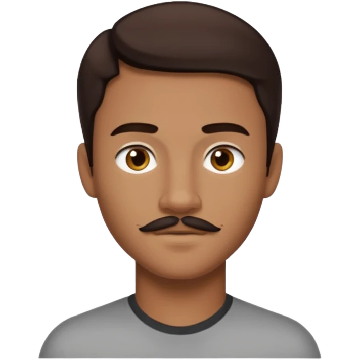 Josh Levi (b.1998) with dark brown hair and thin mustache  emoji